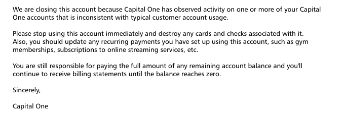 继C1 Checking批量关户后，Capital One信用卡也大面积关户了。-海外云居民