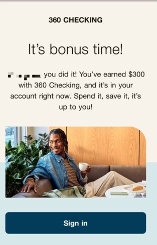 Capital One 360 Checking $300 的开户奖励撸到了。-海外云居民