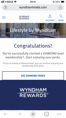 Bug Seconds Wyndham Diamond Membership - Overseas Cloud Resident