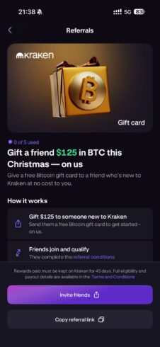 来自海妖Kraken的圣诞礼物--$125羊毛-海外云居民