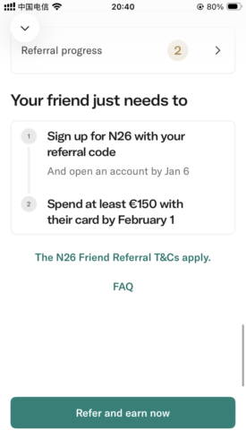 N26 开户，100欧羊毛平分-海外云居民