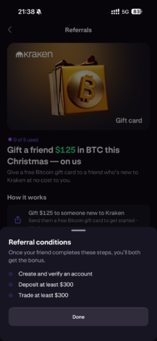 来自海妖Kraken的圣诞礼物--$125羊毛-海外云居民