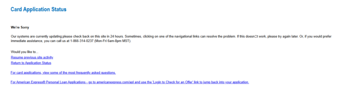 Amex application status一直报错，是被拉黑了吗？-海外云居民