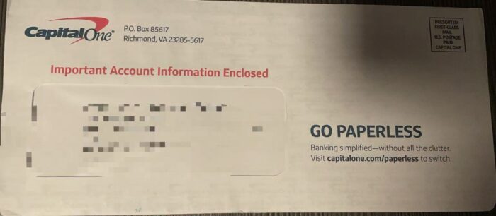 Captal One：Po Box 85617，Richmond，VA 23285-5617-海外云居民