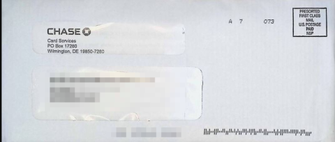 Chase：PO Box 17280, Wilmington, DE 19850-7280-海外云居民